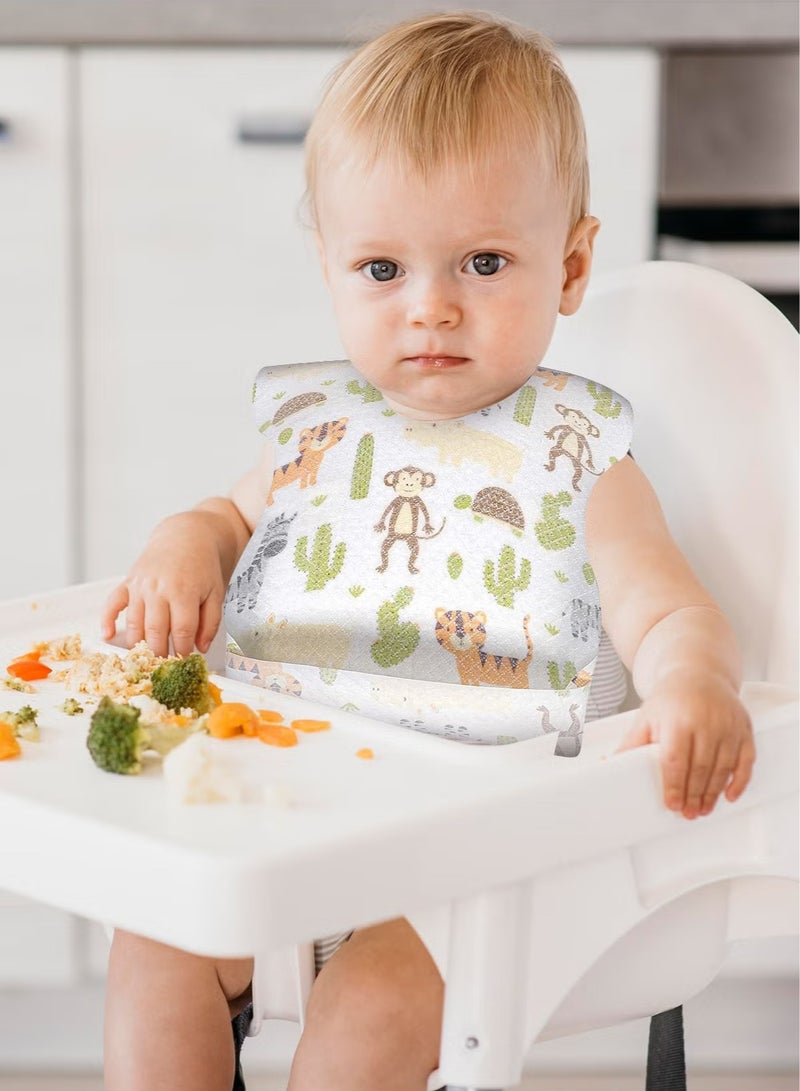 spa luxetique 50-Pcs Disposable Baby Bibs for Feeding, Drooling, Travel, Absorbent, Leakproof, Disposable Baby Bibs, Convenient and Hygienic  - Image 5