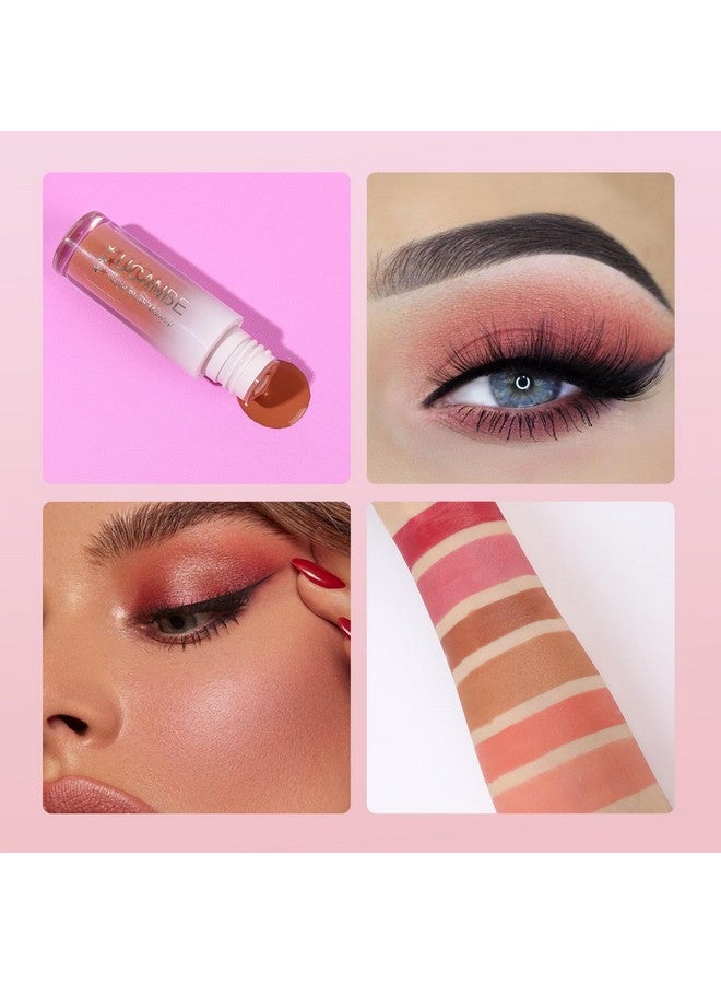 UCANBEMAKEUP Ucanbe 3 Pcs Liquid Blush Makeup Set, Blendable Soft Cream Face Blush For Cheeks, Natural Matte Finish Looking Long-Wearing Smudge-Proof Moisturizing Makeup(01) - Image 3