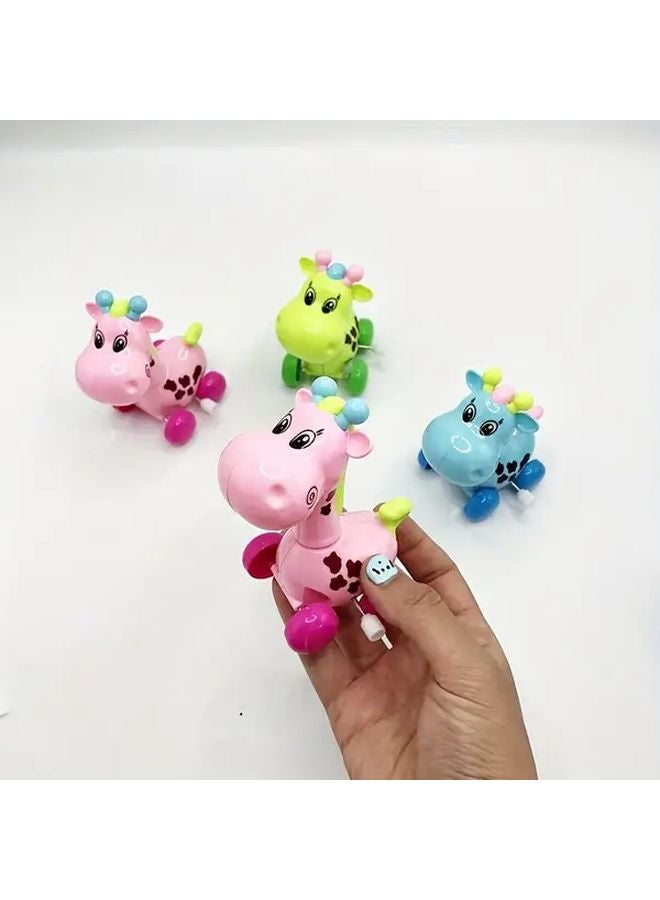 زرافة ملونة لعبة متحركة بدون بطاريات تعليمية هدية للأطفال أخضر - Image 4