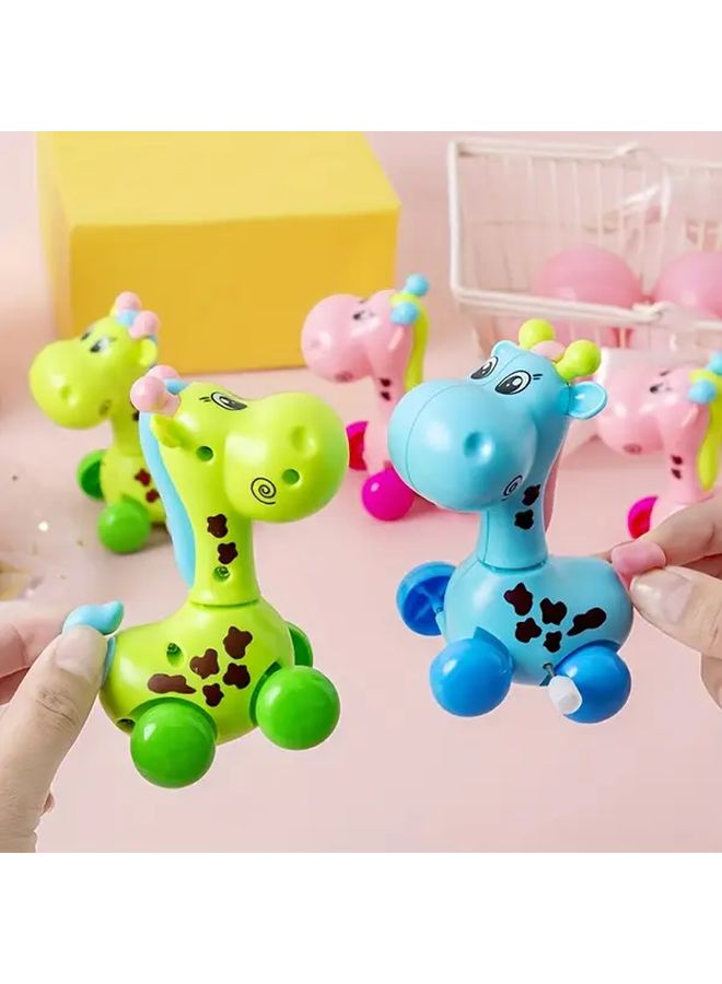 زرافة ملونة لعبة متحركة بدون بطاريات تعليمية هدية للأطفال أخضر - Image 2