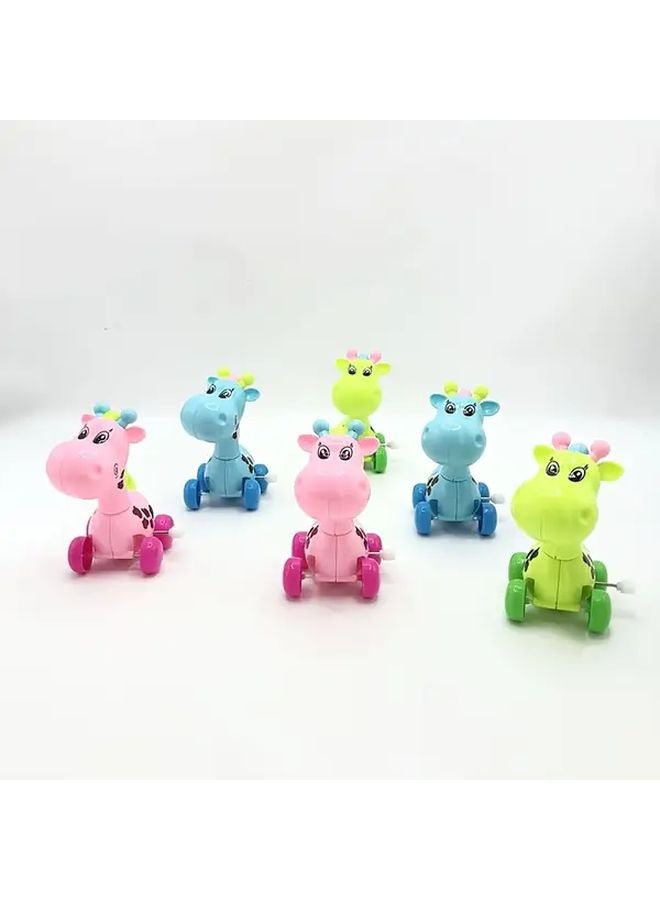 زرافة ملونة لعبة متحركة بدون بطاريات تعليمية هدية للأطفال أخضر - Image 5