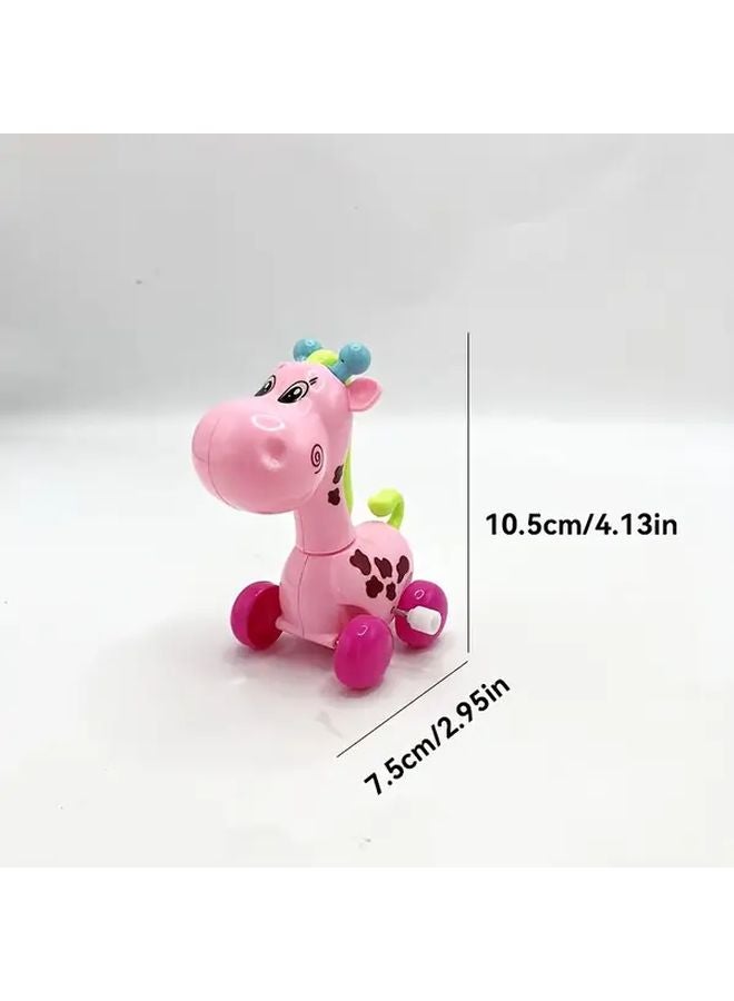 زرافة ملونة لعبة متحركة بدون بطاريات تعليمية هدية للأطفال أخضر - Image 3