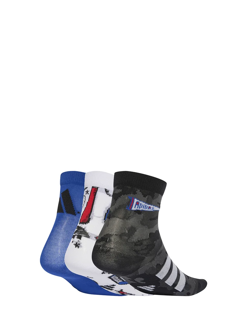 Adidas Kids 3 Pack Logo Socks