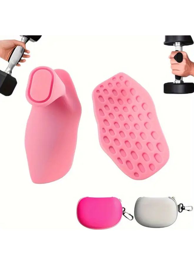 Gray 2 Pack قفازات لياقة بدون أصابع مضادة للانزلاق لقبضات رفع الأثقال للرجال والنساء - Image 2