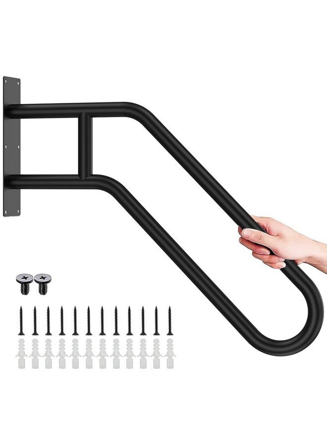 هانيا قضيب إمساك HANNEA® للسلالم والشرفات، قضيب أمان خارجي للحمام، درابزين حائطي لكبار السن، درابزين سلم معدني مقاس 22.8 بوصة، درابزين للسلالم والشرفات والحمامات - Image 1