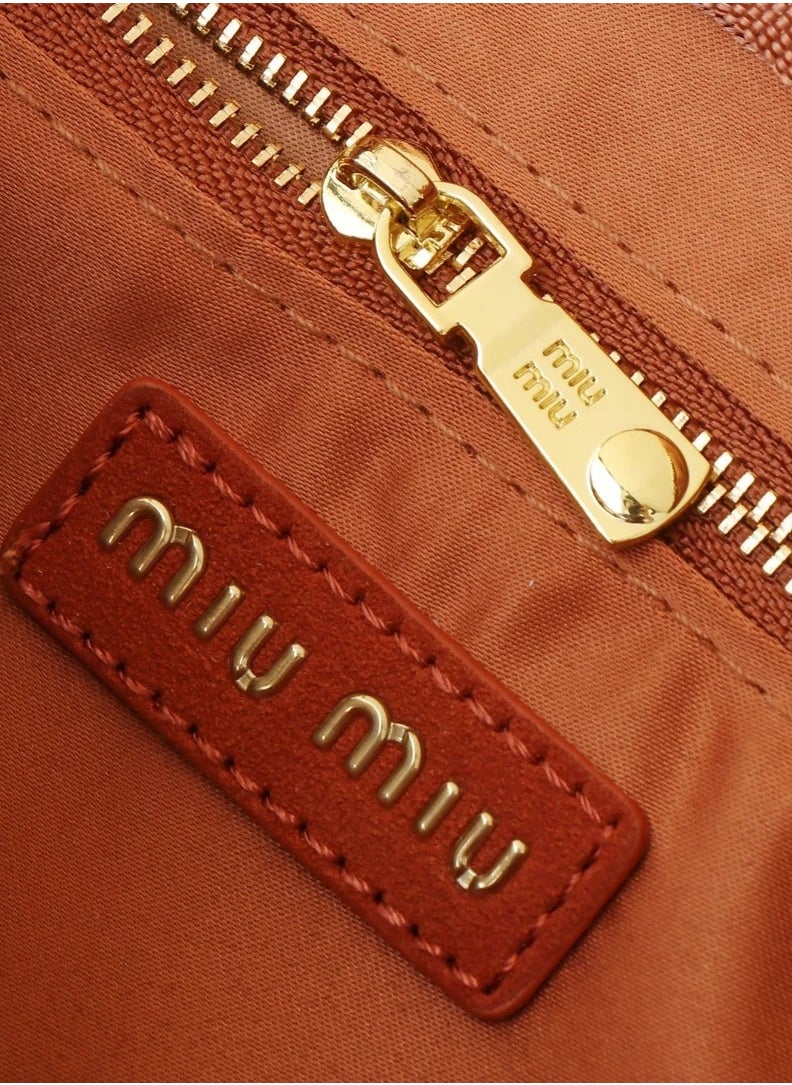 Miu Miu Arcadie padded suede top-handle bag  - Image 5