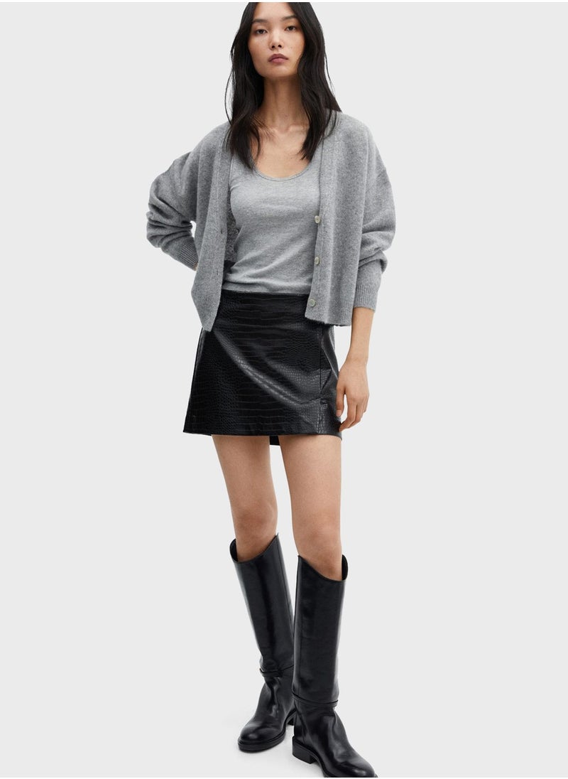 MANGO - Pu Mini Skirt - Image 1