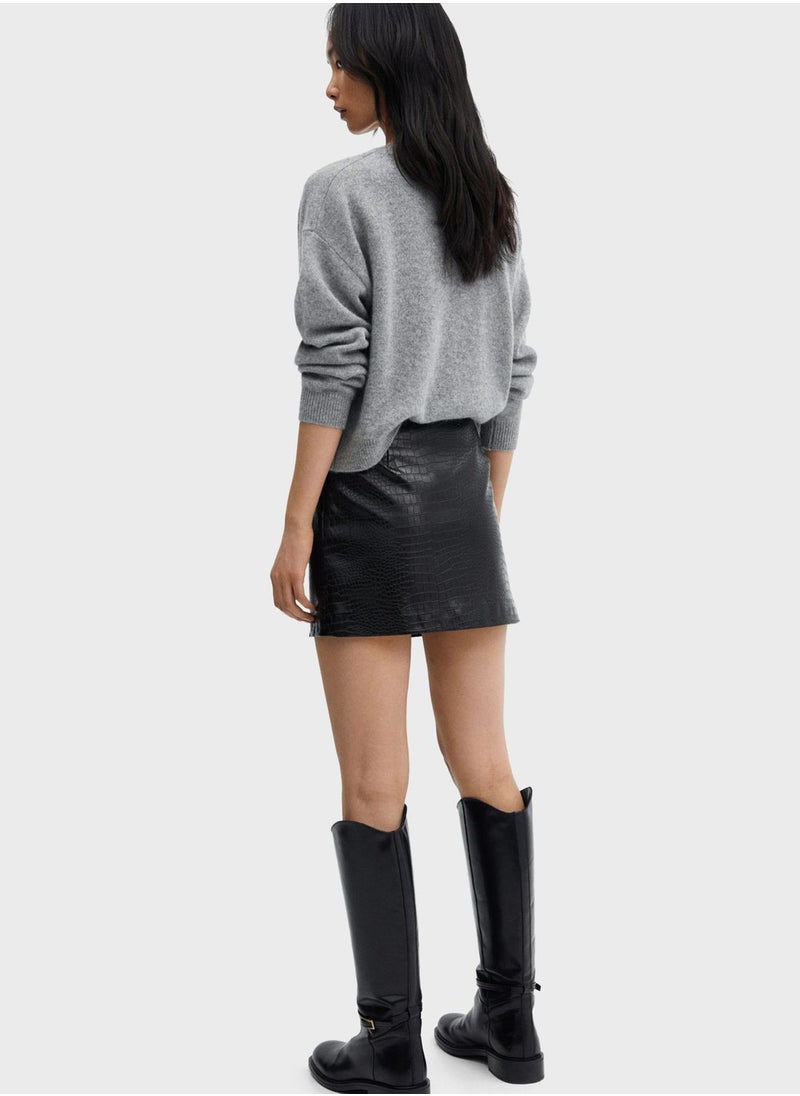MANGO - Pu Mini Skirt - Image 1