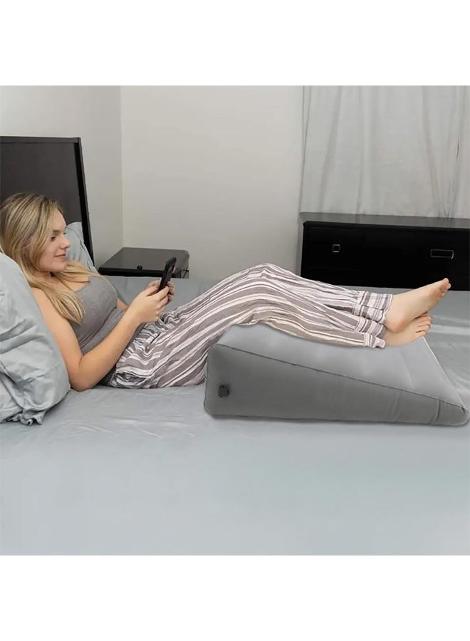 DUNISO Inflatable Orthopedic Pillow, Leg Lift Pillow, Triangular Portable Cushion, Comfort Leg Pillow For Sleep Rest, Improved Pain Relief, Foot And Ankle Injury And Recovery Wedge  - Image 2