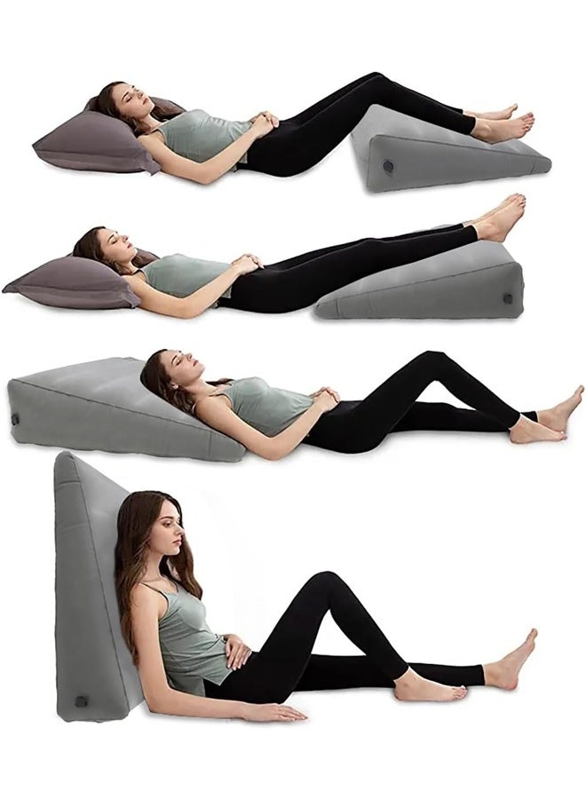 DUNISO Inflatable Orthopedic Pillow, Leg Lift Pillow, Triangular Portable Cushion, Comfort Leg Pillow For Sleep Rest, Improved Pain Relief, Foot And Ankle Injury And Recovery Wedge  - Image 4