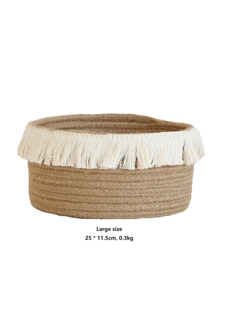 Generic 4 Specifications To Choose From Woven Storage Rack Storage Basket Tassel Storage Frame  - Image 5