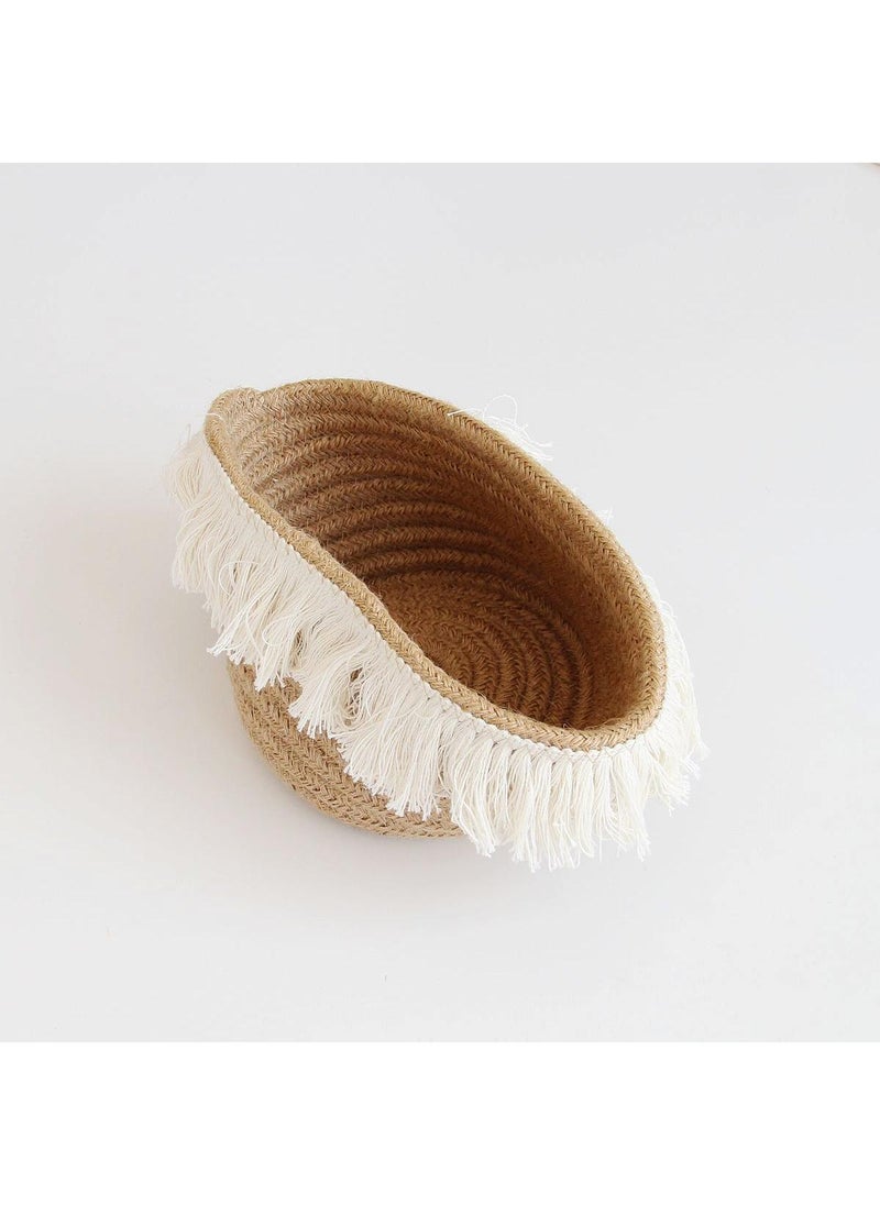 4 Specifications To Choose From Woven Storage Rack Storage Basket Tassel Storage Frame