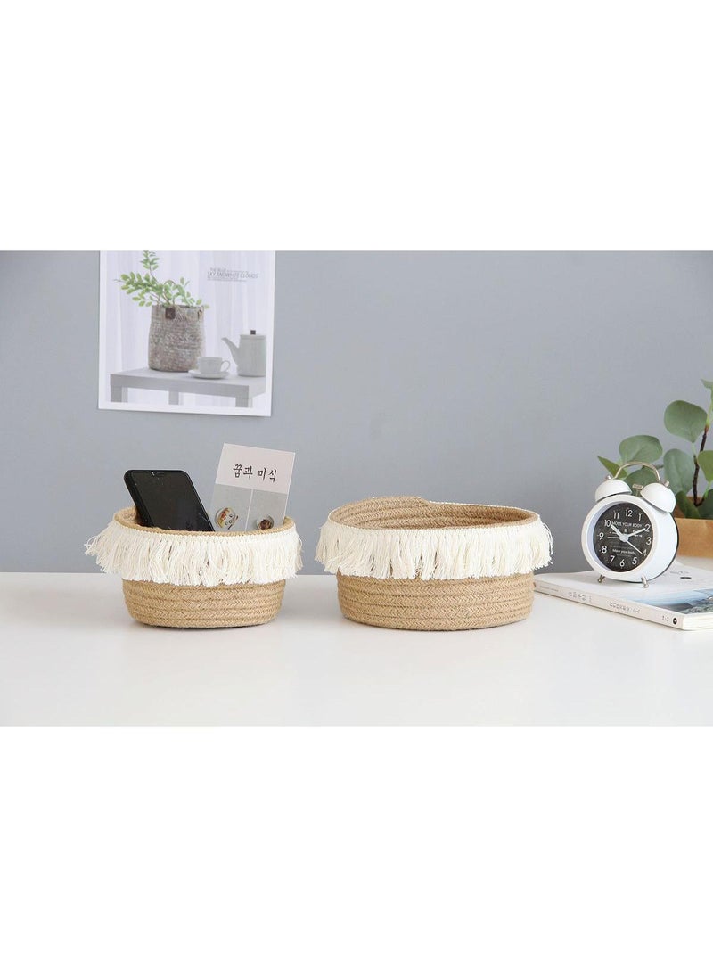 4 Specifications To Choose From Woven Storage Rack Storage Basket Tassel Storage Frame