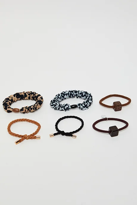 R&B 6 Pack Ponytail Hairbands