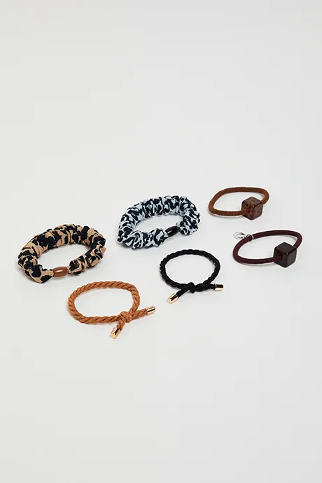 R&B 6 Pack Ponytail Hairbands