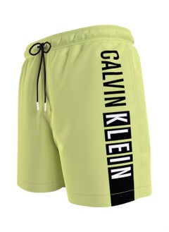CALVIN KLEIN Men's Medium Drawstring Swim Shorts - Intense Power - Polyester, Green  - Image 3