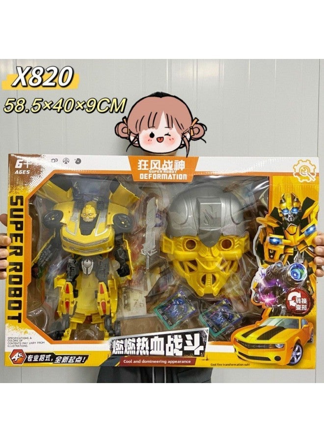 Gift Box King Kong Children's Deformation Toy-Year-Old Boy-Year-Old Boy-Year-Old Deformation Robot Five-element Beast Star-Colour:Gale God Of War Big Box Transformation Set - Image 1