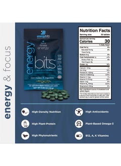 ENERGYBITS Pure Spirulina Algae Tablets, Superfood Tablets, Pure Blue Green Algae, High Protein, Chlorophyll Tablets, Non-Irradiated, for Energy Focus and Endurance, Non-GMO, 900 Tablets  - Image 1