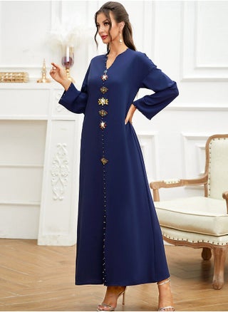 Navy Blue Diamante-Trimmed Slim Fit Long Tunic - pzsku/ZE43CBD29A16D91B5CF55Z/45/1746231859/cb137243-c2d8-4676-997d-603b5e676732