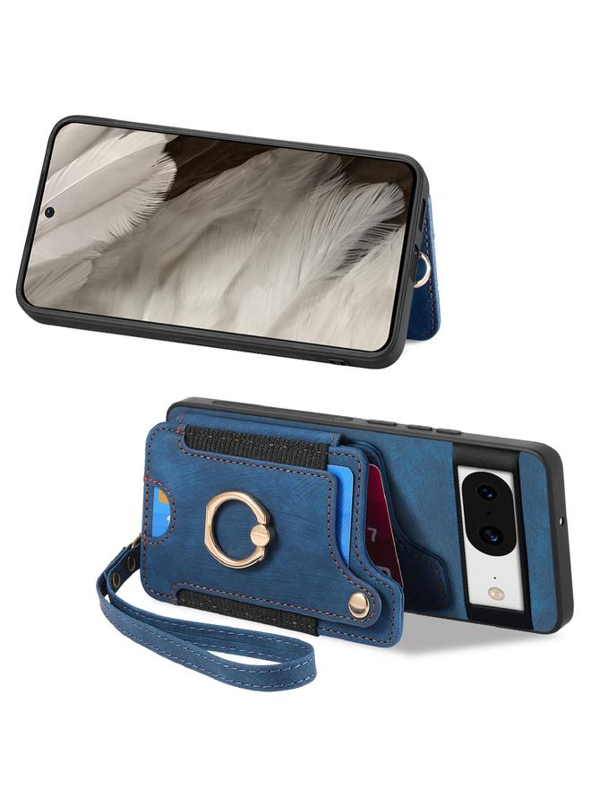 Zaboon Case For Google Pixel 8 Retro Skin-feel Ring Multi-card Wallet Phone Case - Image 2
