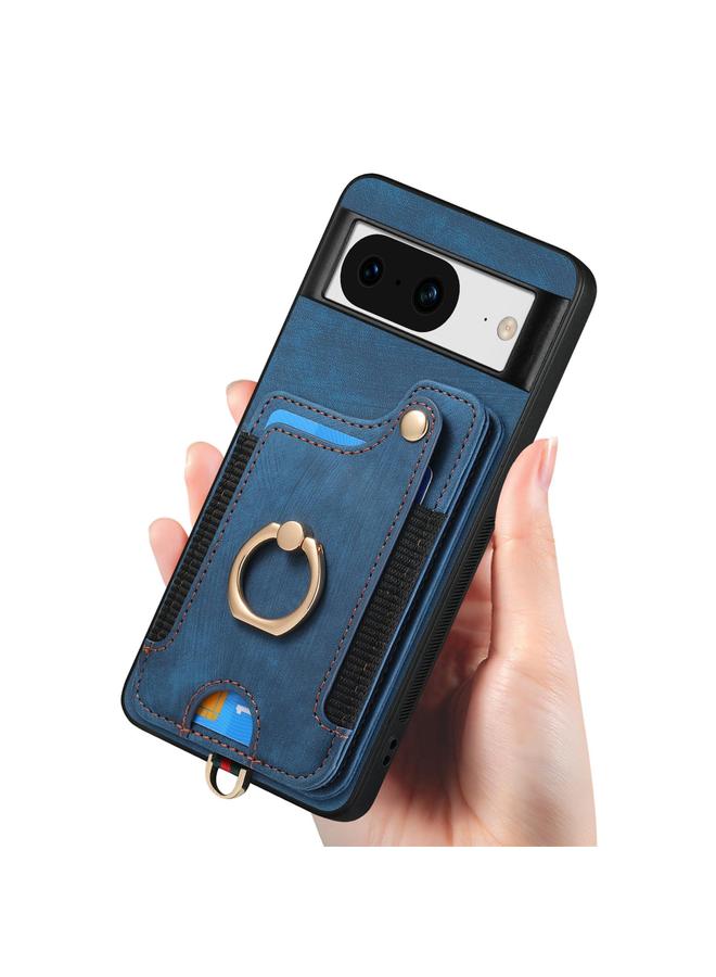 Zaboon Case For Google Pixel 8 Retro Skin-feel Ring Multi-card Wallet Phone Case - Image 4