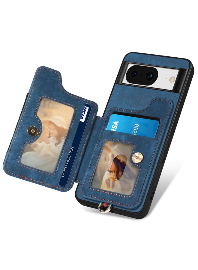 Zaboon Case For Google Pixel 8 Retro Skin-feel Ring Multi-card Wallet Phone Case - Image 3