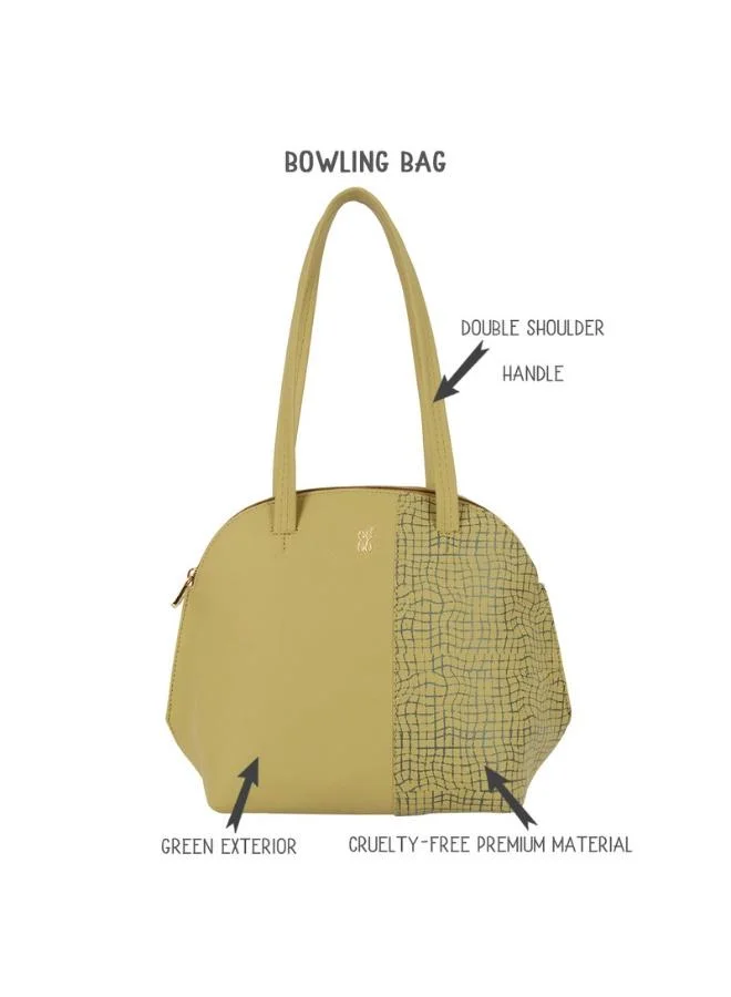 باجيت حقيبة يد نسائية متوسطة الحجم من باجيت باللونين الأصفر والأخضر | حقيبة يد نسائية أنيقة وعصرية