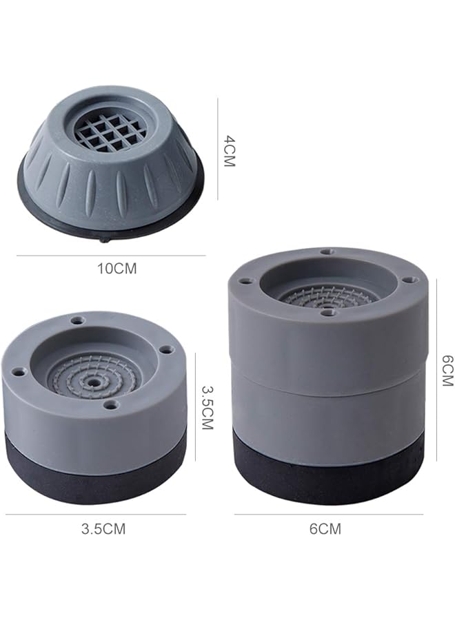 erorex Anti Vibration Pads For Universal Washing Machine Universal Foot Pad Base 4 X Universal Foot Stabilizer For Washing Machines Refrigerators And Dryers Raise Height Reduce Noise 3.5Cm - Image 5