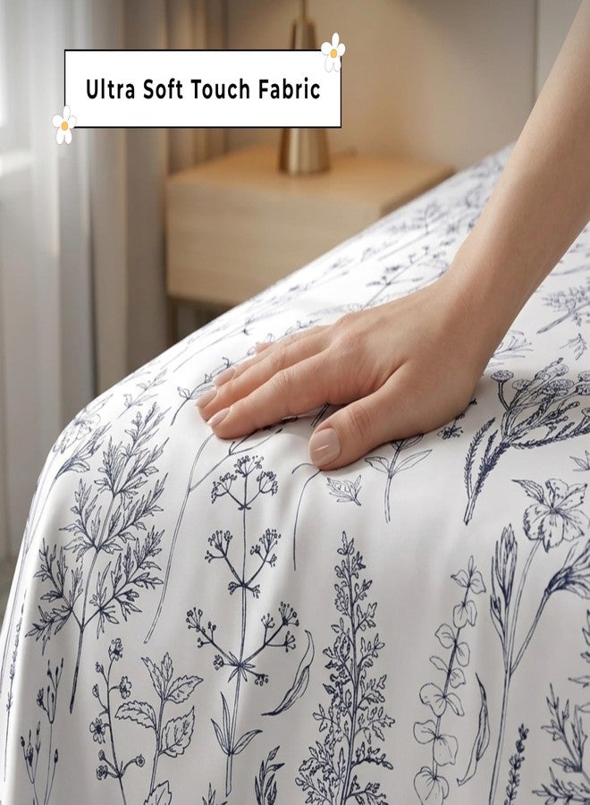 RD TREND® Premium Cloud Cotton Bedsheet for Super King Size Bed (100x108 Inch) with 2 Pillow Covers 18x28 Inch Floral Digital Printed Design | Off White - Image 5