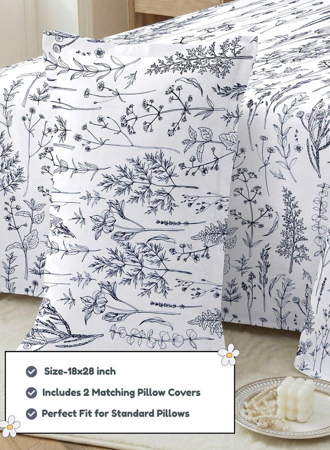 RD TREND® Premium Cloud Cotton Bedsheet for Super King Size Bed (100x108 Inch) with 2 Pillow Covers 18x28 Inch Floral Digital Printed Design | Off White - Image 4