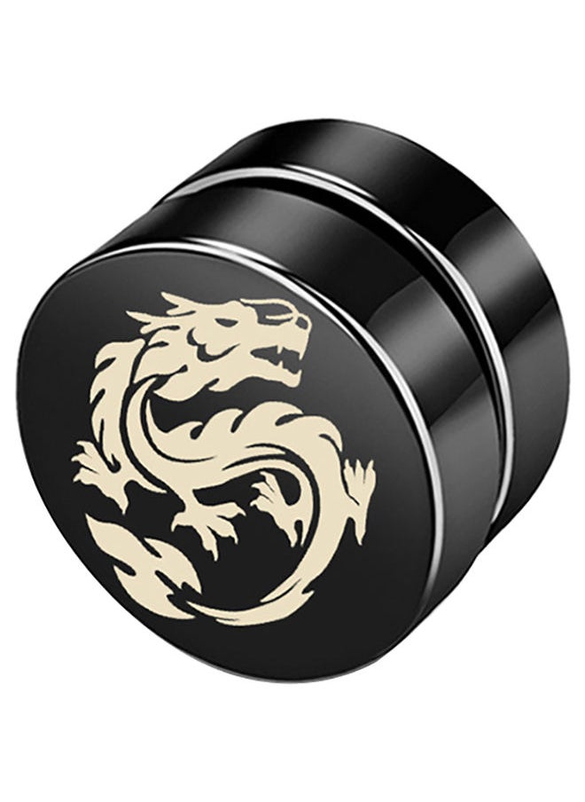 NIBEMINENT - Titanium Round Magnetic Clip On Earrings - Image 1