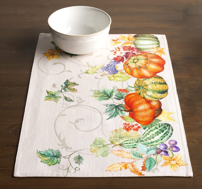 ميزون دي هيرمين Maison D 'Hermine Cloth Complates 100 ٪ مجموعة قطنية من 4 طاولة قابلة للغسل زخرفية قابلة للغسل. - Image 5