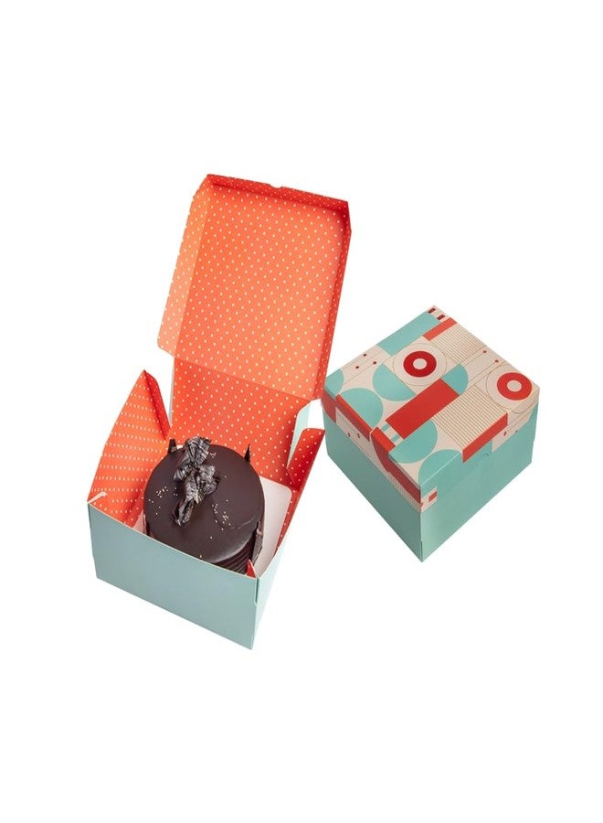 surieco Cake Box 1kg | Disposible and Fully Compostable | Eco Friendly, Single Compartment Cake Boxes | Easy Take Away Boxes | First Quality, Birthday Cake Boxes (Premium_8x8x5 Cm) Pack of 20 - Image 1