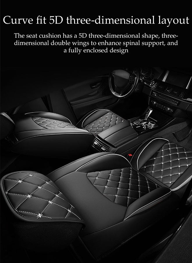 DUNISO Car Seat Cover,Universal Fully Wrapped Seat Cushion, Artificial Leather Car Backrest Seat Cover, With Headrest and Lumbar Cushion，Wear Resistant And Anti Slip, Suitable For All Seasons, Suitable For Most Car Seats - Image 5