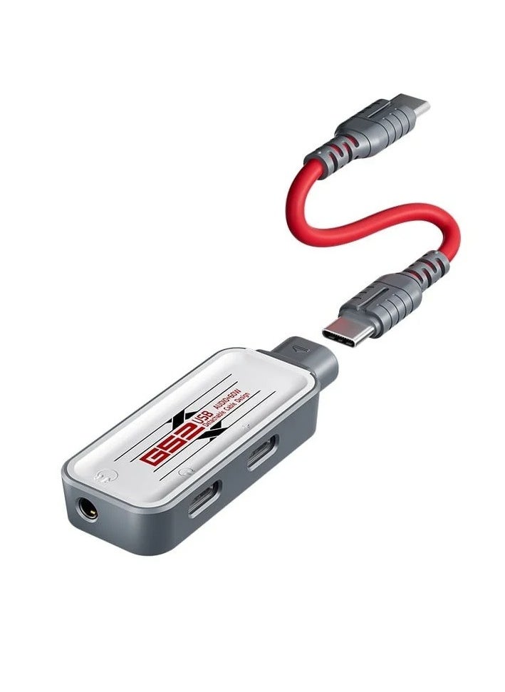 Plextone - Plextone G52 Type-C 2-Port Type-C + 3.5mm Headphone Jack (GS2) Interchangeable Cable 60W High Definition Fast Charging Adapter - Image 1