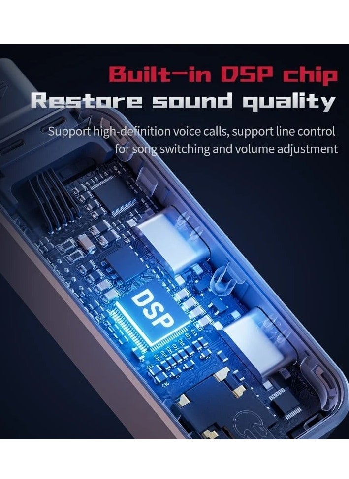 Plextone - Plextone G52 Type-C 2-Port Type-C + 3.5mm Headphone Jack (GS2) Interchangeable Cable 60W High Definition Fast Charging Adapter - Image 1