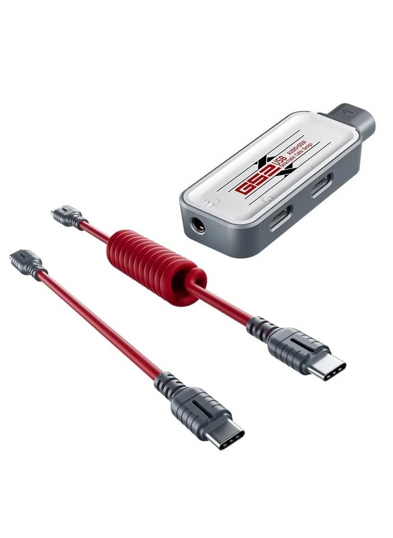 Plextone - Plextone G52 Type-C 2-Port Type-C + 3.5mm Headphone Jack (GS2) Interchangeable Cable 60W High Definition Fast Charging Adapter - Image 1