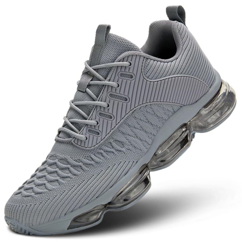 Kapsen Mens Running Shoes Air Cushion Tennis Walking Sneakers Casual Sport Gym Jogging Grey 10 - Image 1