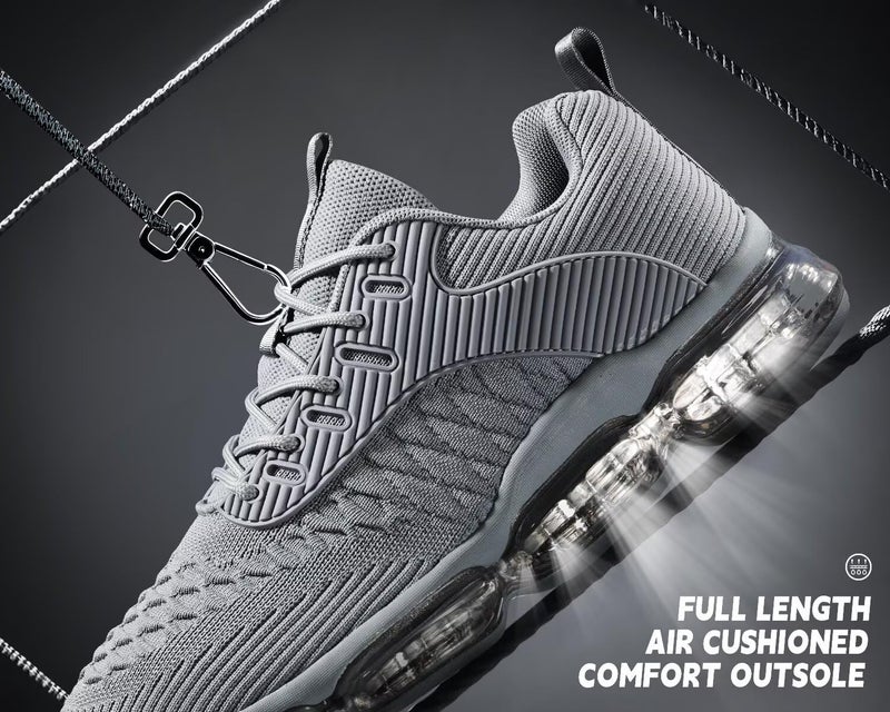 Kapsen Mens Running Shoes Air Cushion Tennis Walking Sneakers Casual Sport Gym Jogging Grey 10 - Image 5