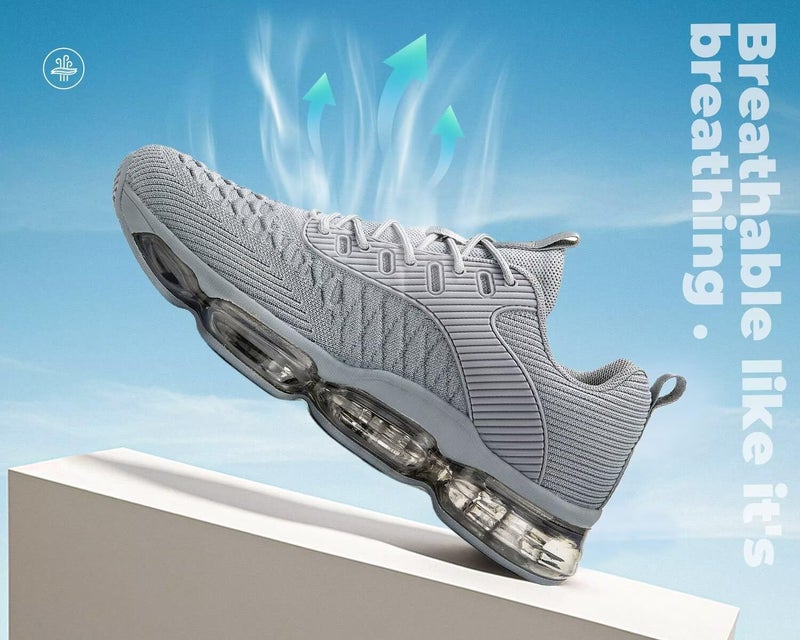Kapsen Mens Running Shoes Air Cushion Tennis Walking Sneakers Casual Sport Gym Jogging Grey 10 - Image 4