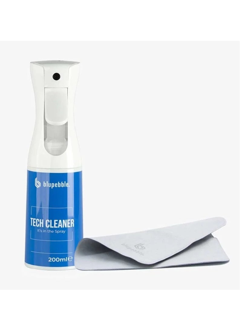 Blupebble Tech Cleaner, Cleaning Spray 200Ml With Alcantara Cloth, White