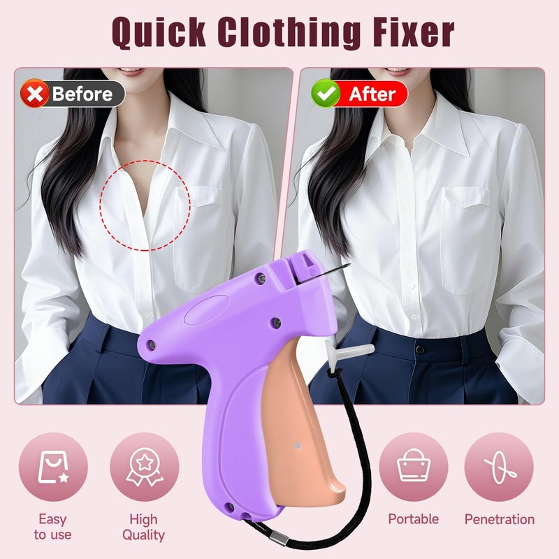 KEEUH Sewing Gun Tag Stitch Gun for Clothes - Purple/Pink Color Versatile Stitching Gun for Hemming Pants Repairing Seams and More - Image 4
