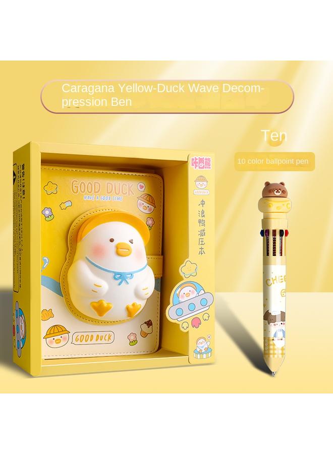 Bluejw Decompression Of This Decompression Notebook Students Super Cute Cute Girl Heart Creative Cartoon Hand Book Children's Hand Account Suit - Image 1