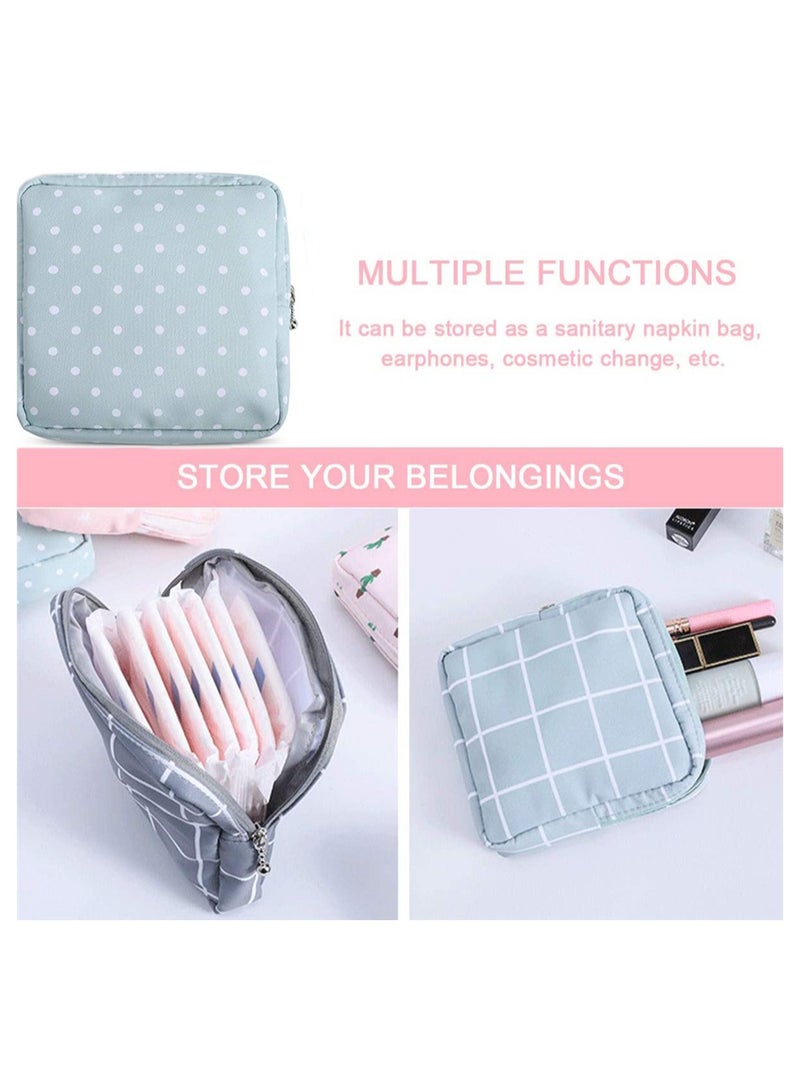 Cotton Cosmetic Bag Set for Girls Portable Sanitary Napkin Holder and Menstrual Cup Pouches 4pcs Bag Set - Image 4