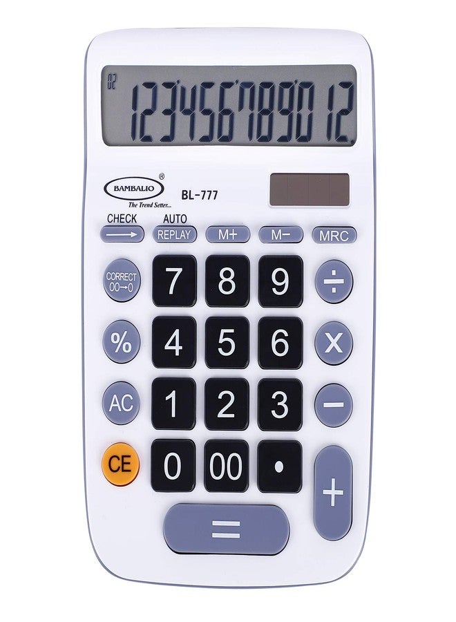 Bambalio 12 Digits BL-777 Electronic Calculator (White) 3 Years Warranty. - Image 1