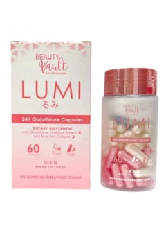 Beauty Vault LUMI 24H Glutathione Capsules 60 Caps  - Image 1