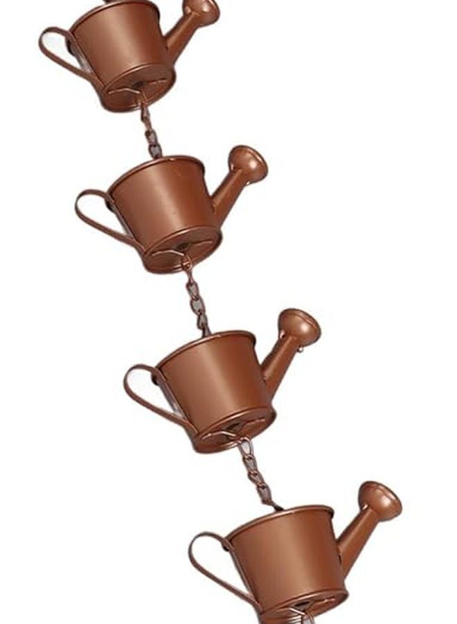 سلسلة مطرية من إبريق حديدي بطول 90 سم، نظام تصريف زخرفي لحديقة وفناء وسقف - Image 4