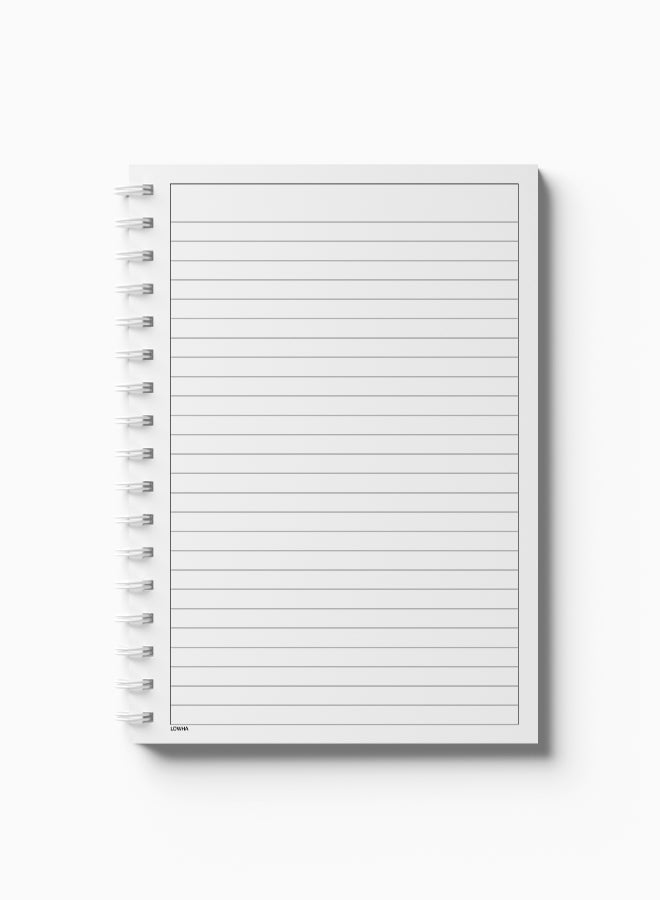 لوحة دفتر ملاحظات حلزوني قابل للتخصيص مع غلاف أمامي وخلفي صلب مخصص باسمك وتصميم لابتوب مع كتب - Image 3