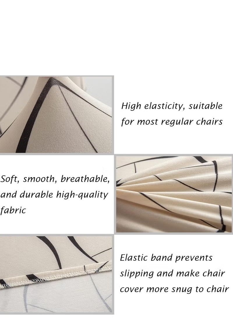 6 PCs Chair Covers Slipcovers Stretch Removable Washable Short Dining Chair Protector Cover Seat for Hotel,Dining Room,Ceremony  - Image 5