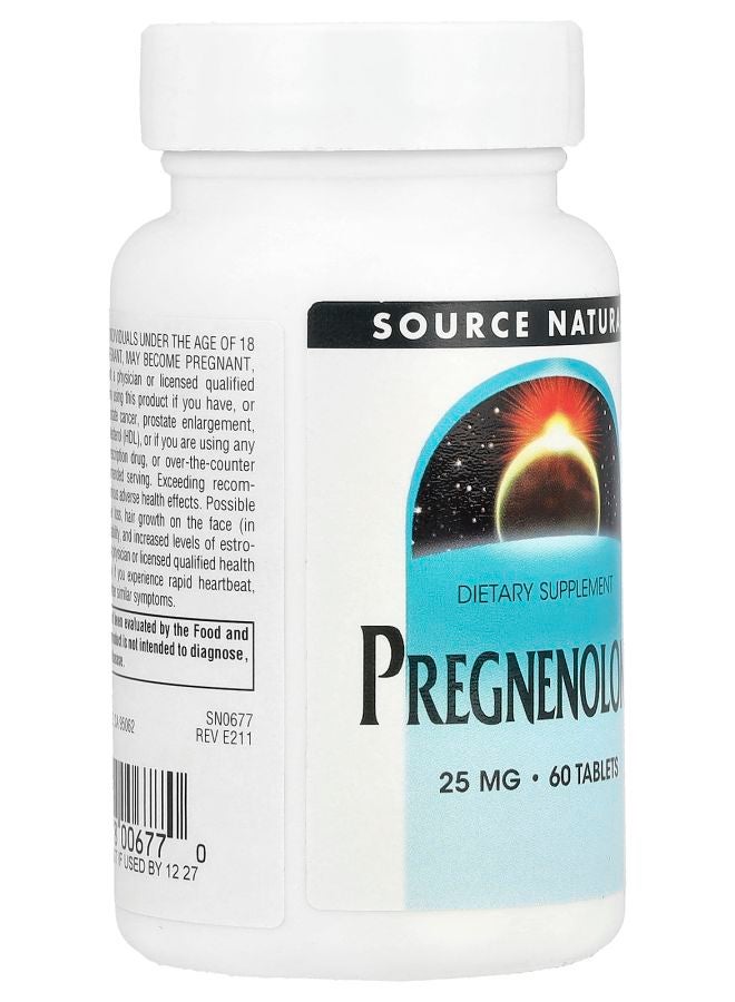 Source Naturals Pregnenolone 25 mg 60 Tablets - Image 2